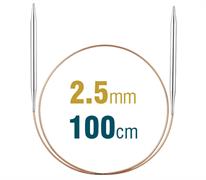 Circular Needle 100cm x 2.50mm White Brass, Long